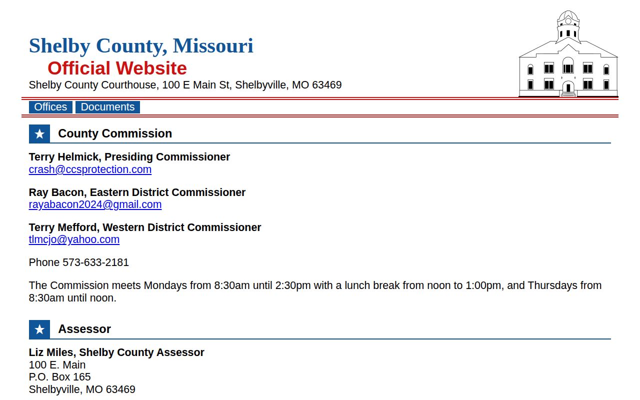 Shelby County official contact page for arrest record inquiries